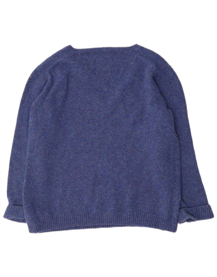 G-Star Dame V-hals sweater UK 14 Medium Blue Flecked