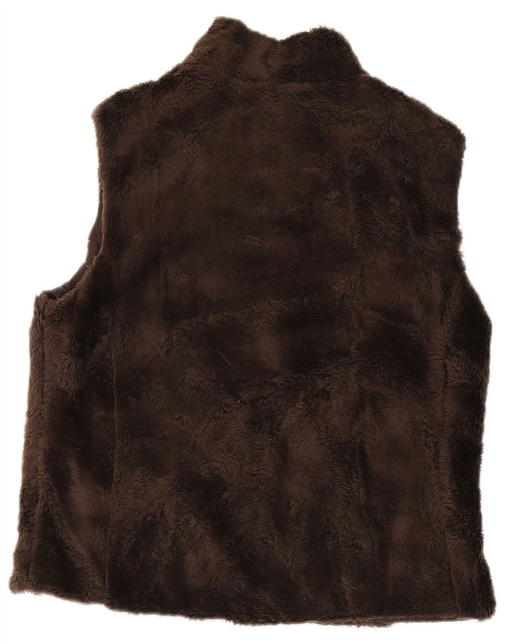 Tom Tailor Dame Sherpa Gilet UK 18 XL Brun polyakryl