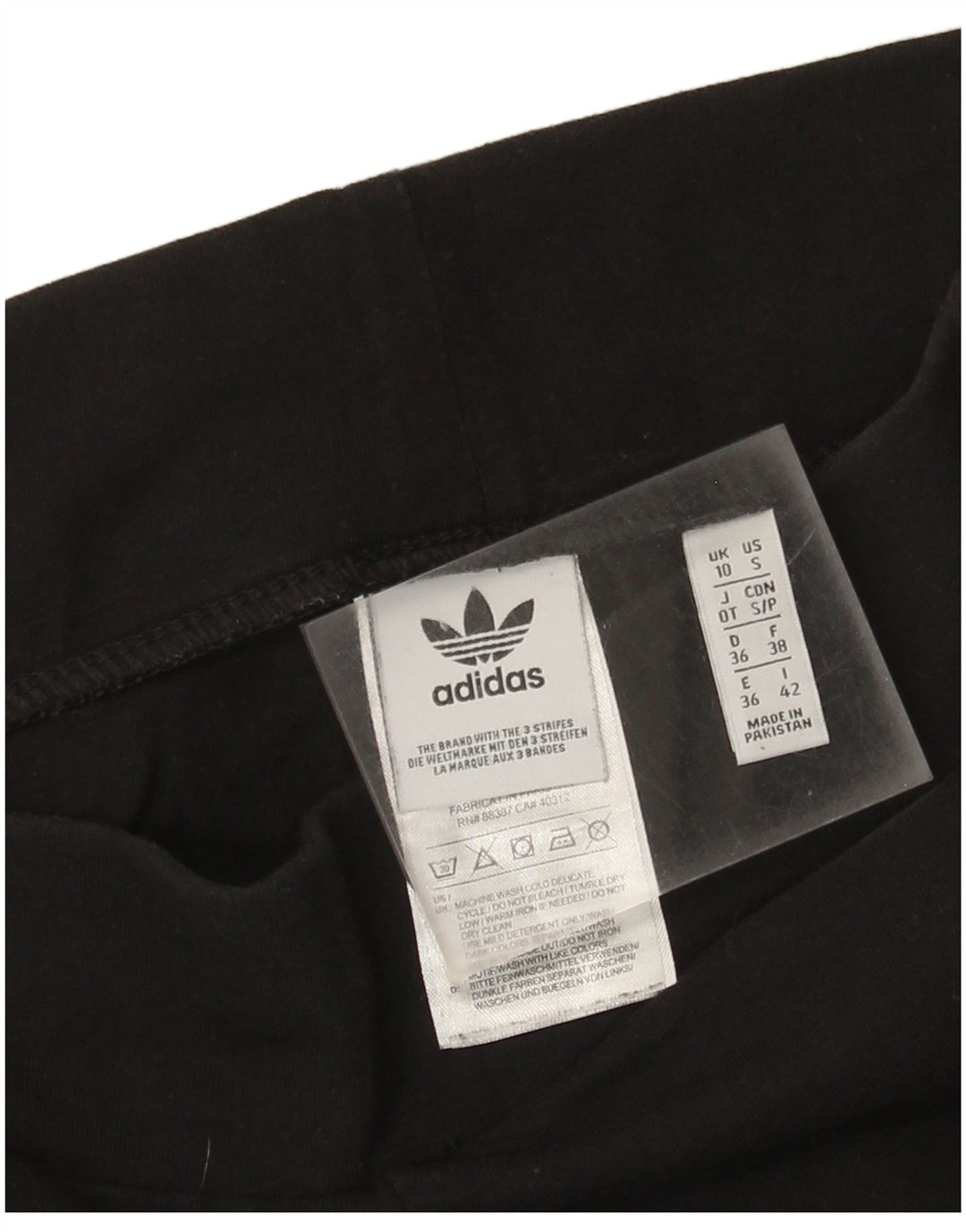 Adidas Dame Leggings UK 10 Small Black Bomuld