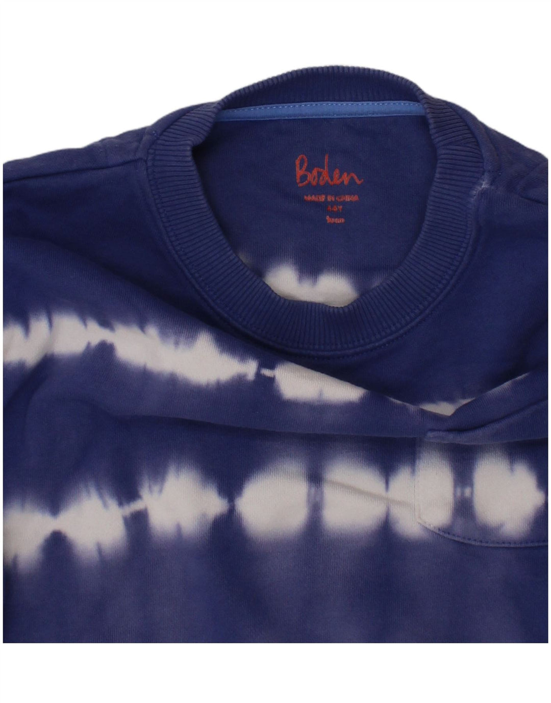 BODEN Pige Sweatshirt Jumper 4-5 år Blue Tie Dye Bomuld