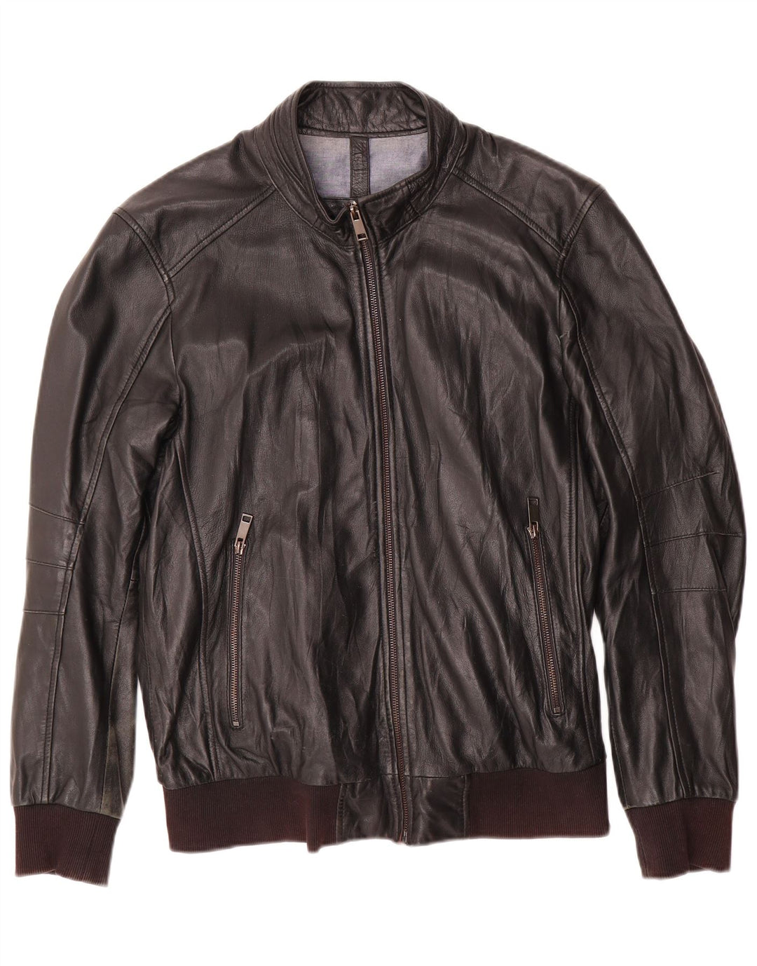 CONBIPEL Læderjakke til mænd IT 52 Stor sort læder