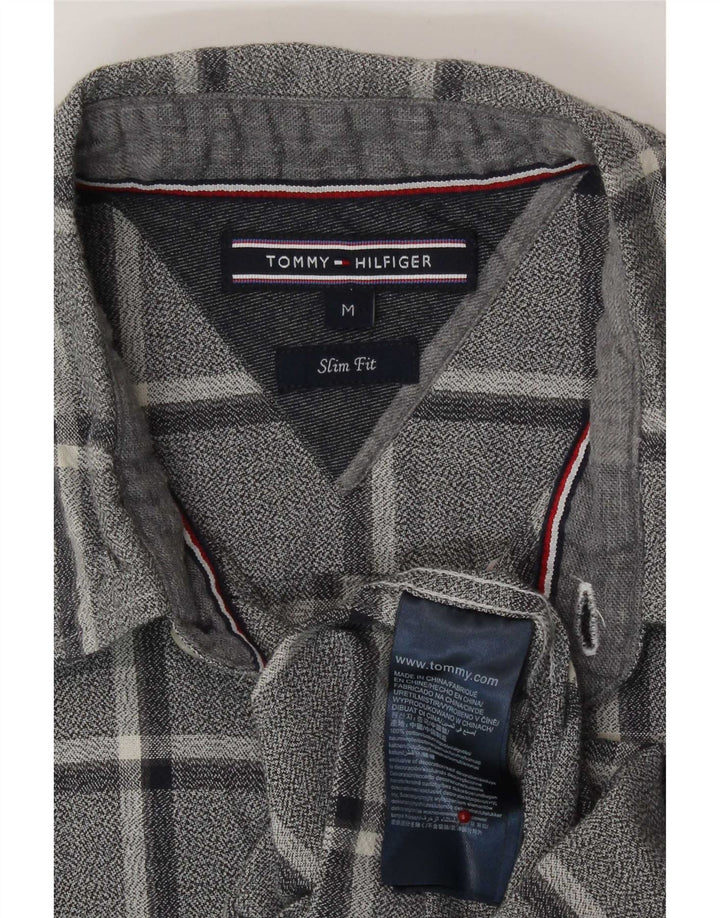 Tommy Hilfiger Herre Slim Fit Flanellskjorte Medium Navyblå Ternet Bomuld