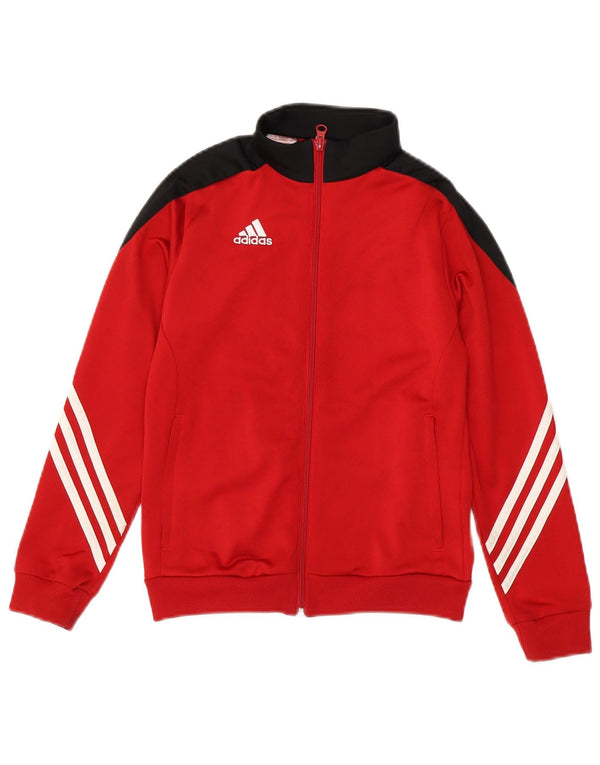 Adidas Drenge Træningsdragt Topjakke 9-10 År Medium Rød Colourblock Sports