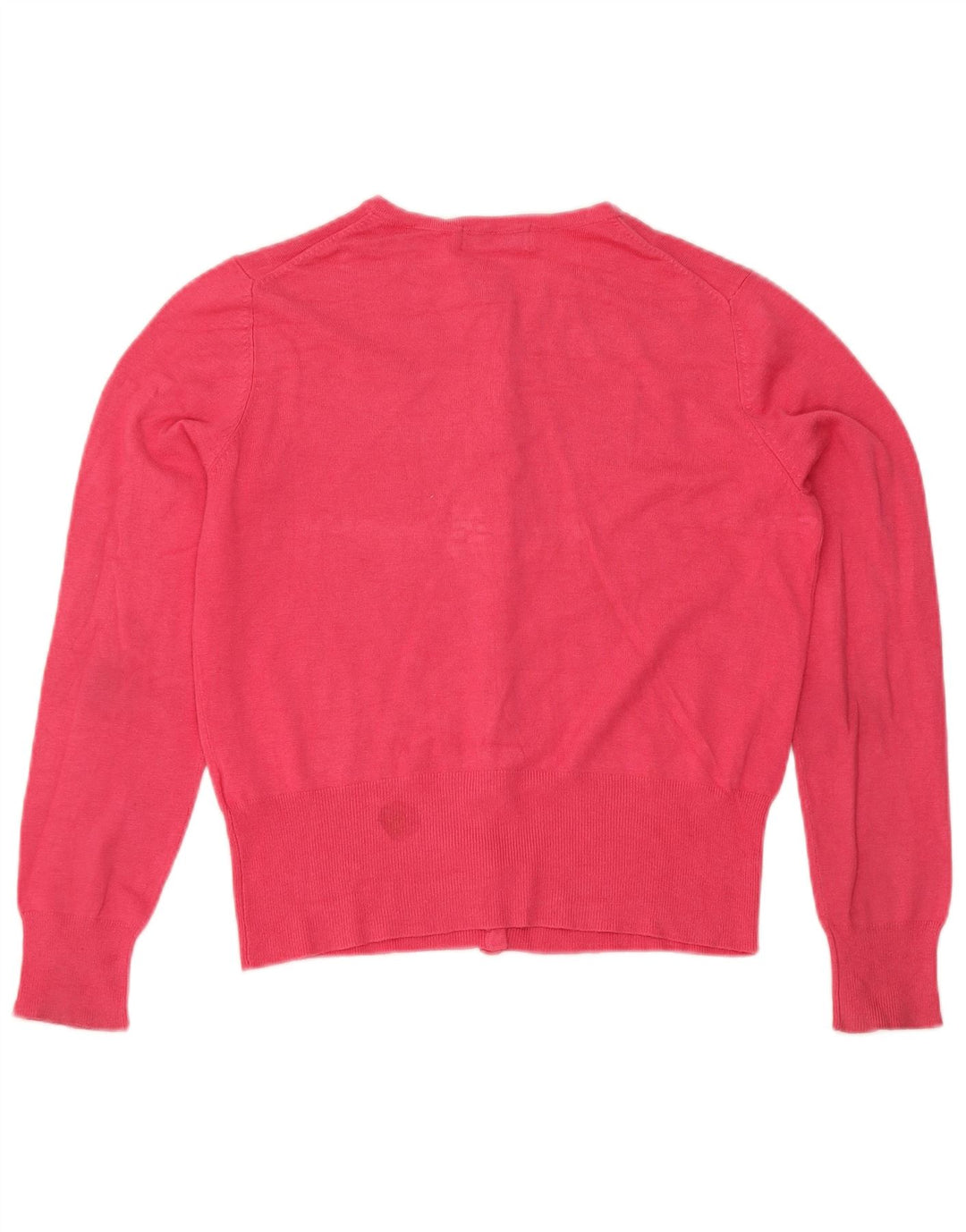 Marks & Spencer Dame Crop Cardigan Sweater UK 14 Medium Pink Viscose