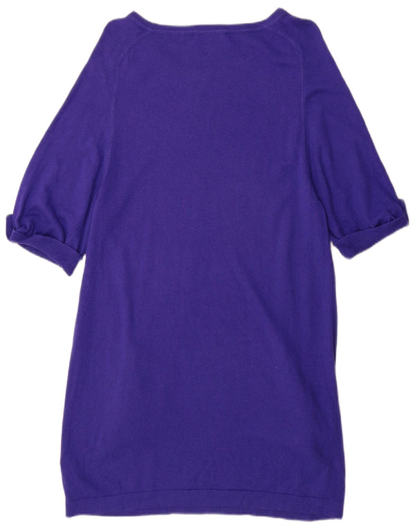Marks & Spencer Dame Kortærmede Jumper Dress UK 14 Large Purple