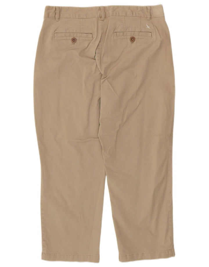 EDDIE BAUER lige croppede bukser til kvinder US 10 Large W32 L23 Beige