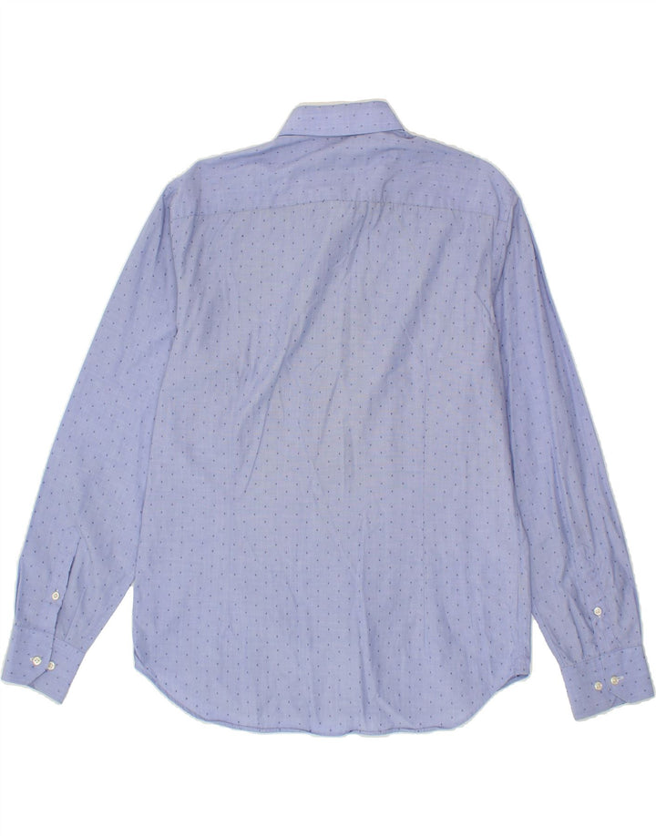 MASSIMO DUTTI Mens Shirt Size 42 Large Blue Spotted Vintage Massimo Dutti and Second-Hand Massimo Dutti from Messina Hembry 