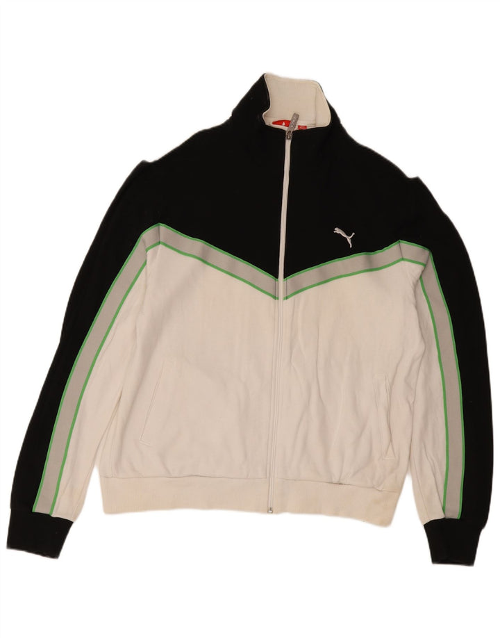Puma Træningsdragt Topjakke til mænd Stor hvid Colourblock Bomuld