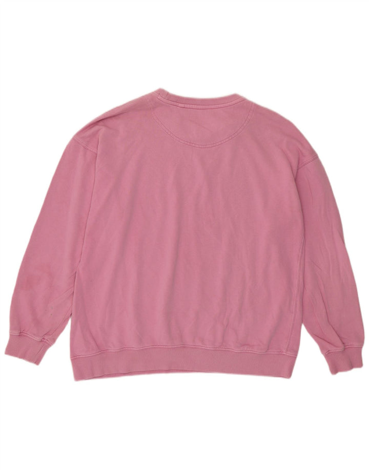 FAT FACE Dame Sweatshirt Jumper UK 12 Medium Pink Bomuld