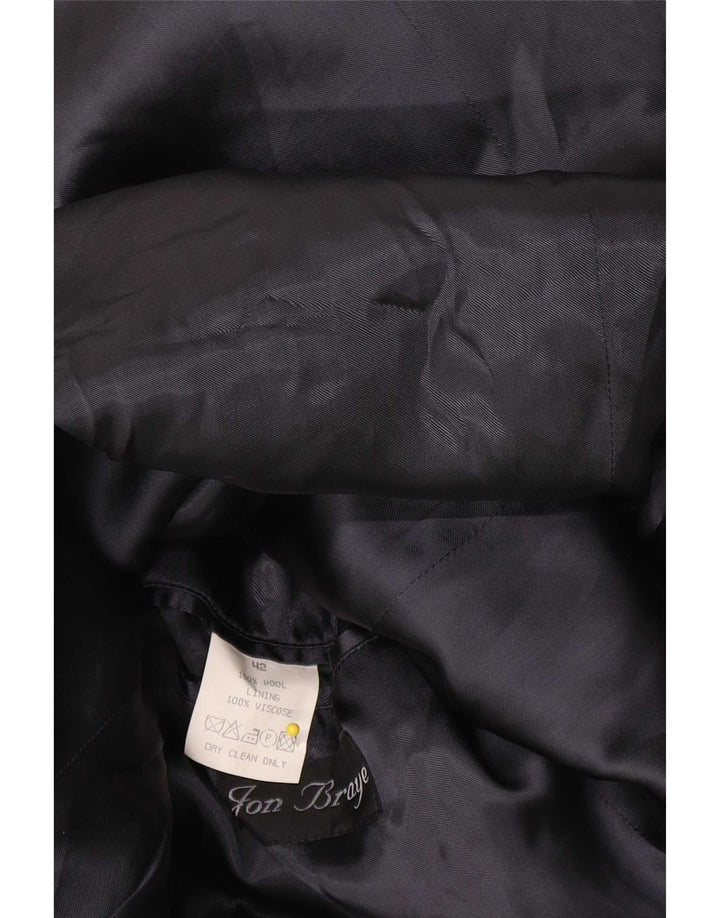 Jon Braye Herre Overfrakke UK 42 XL Navy Blue Wool