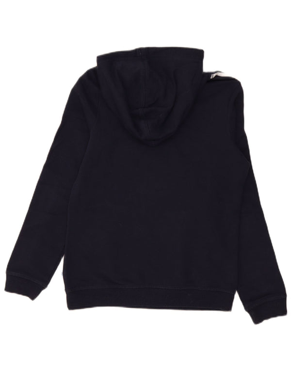 Adidas Graphic Hoodie Jumper UK 10 Small Navy Blue Cotton Sports
