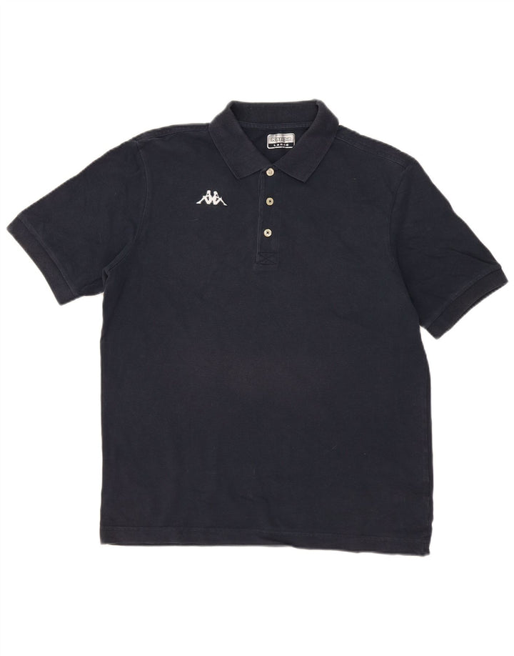 Kappa Herre Polo Shirt Large Navy Blue