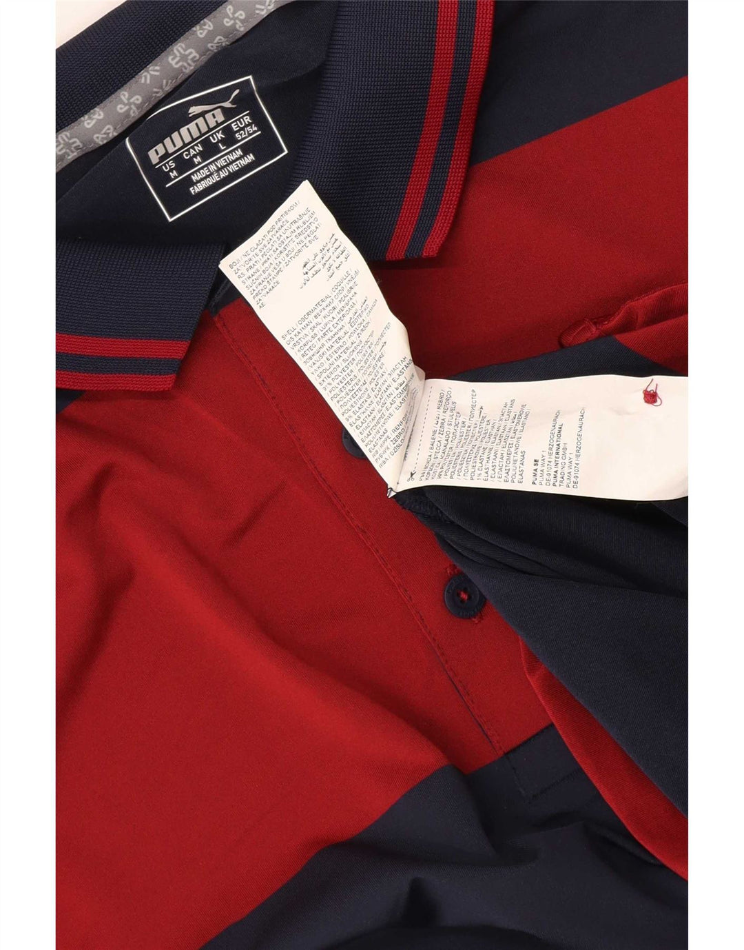Puma Polo Shirt til mænd Stor marineblå stribet polyester