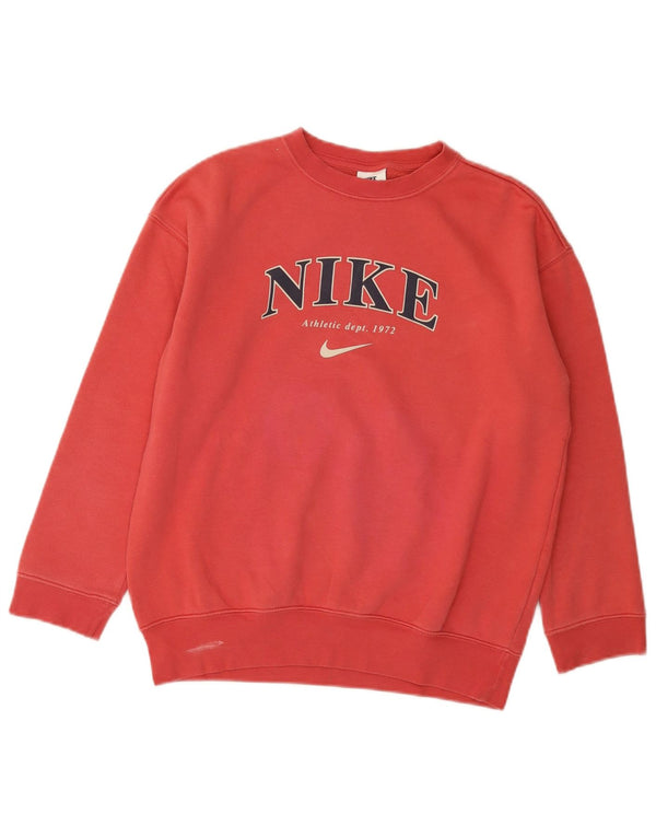 Nike Girls Graphic Sweatshirt Jumper 10-11 år Medium Pink Bomuld