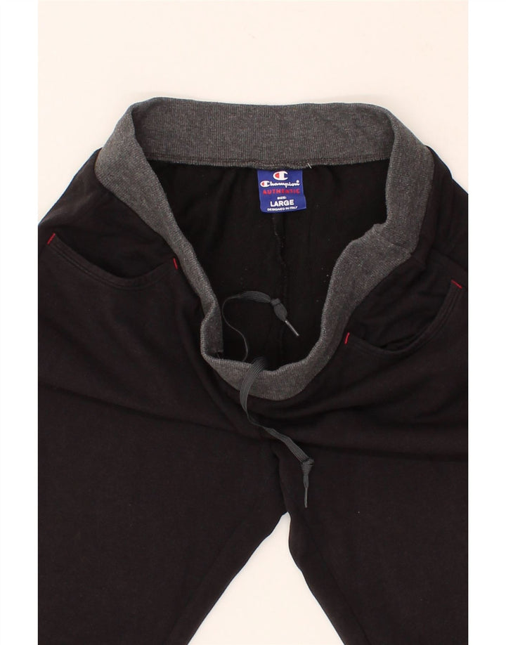 CHAMPION Womens Tracksuit Trousers Joggers UK 16 Large Black Vintage Champion and Second-Hand Champion from Messina Hembry 