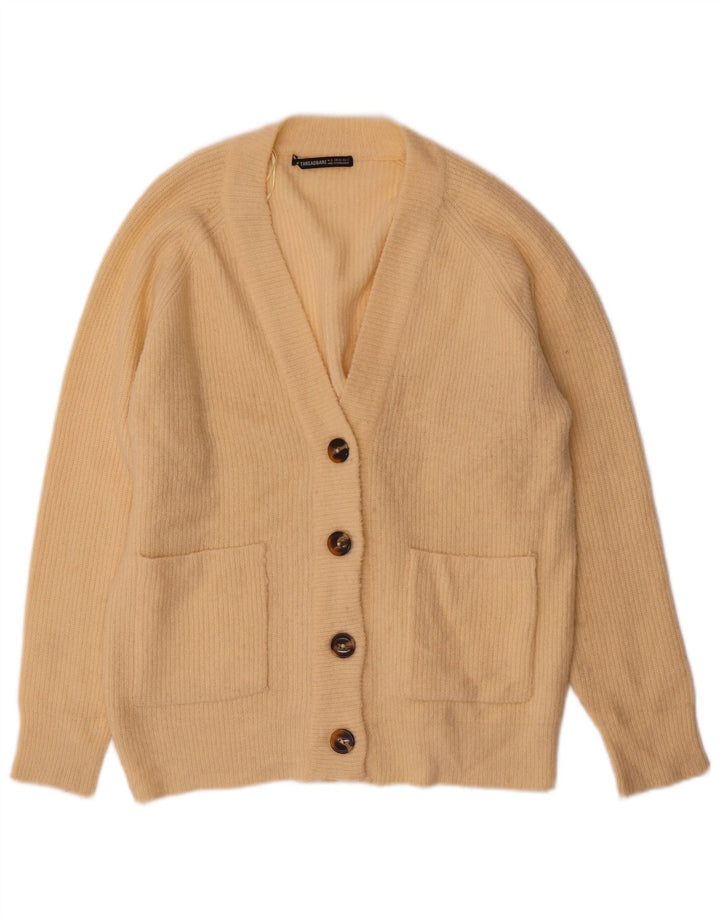 Threadbare Dame Oversized Cardigan Sweater UK 6 XS Beige Akryl