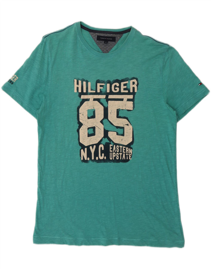 Tommy Hilfiger Herre grafisk T-shirt Top Medium Grøn