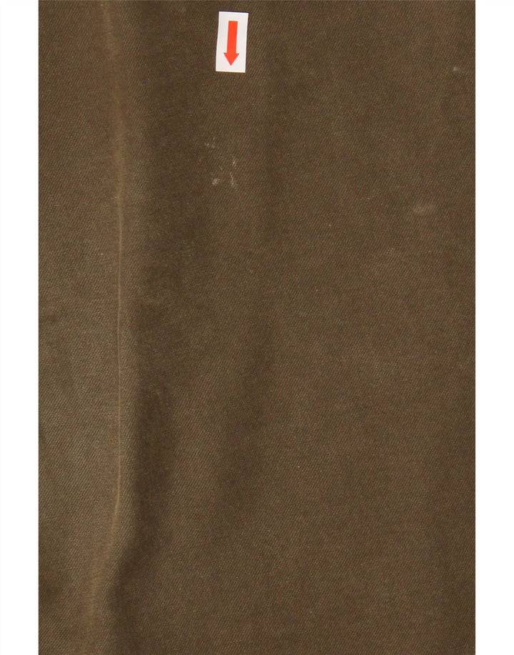 BENETTON Womens Straight Cargo Trousers IT 42 Medium W30 L31 Khaki Cotton