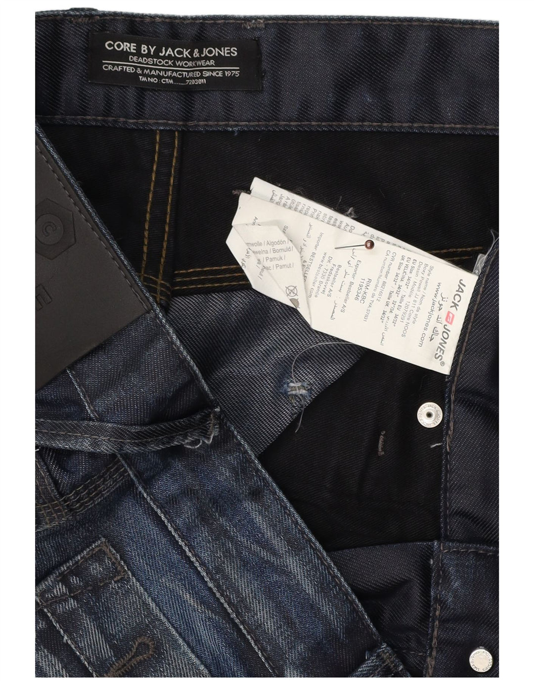Jack & Jones Straight Jeans til mænd W34 L30 Blå Bomuld