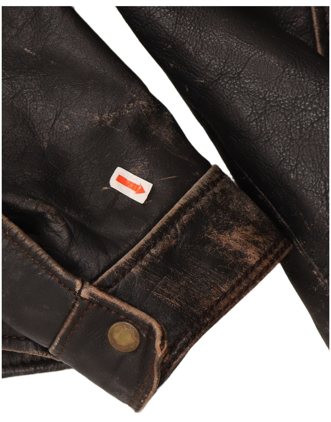 Vintage Herre Læder Biker Jacket UK 36 Small Brown Biker