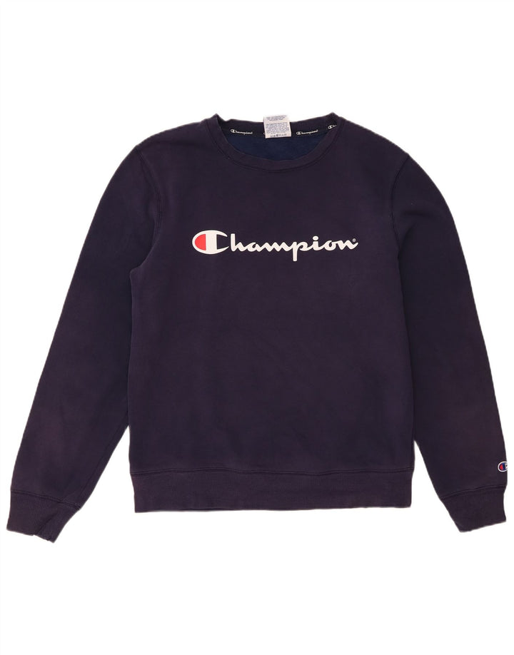 Champion Herre grafisk sweatshirt Jumper lille marineblå bomuld