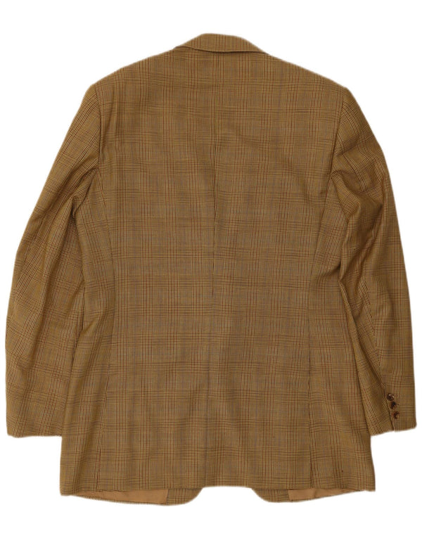 Gieves & Hawkes Herre 2-knaps blazerjakke UK 42 XL Brun Houndstooth Uld