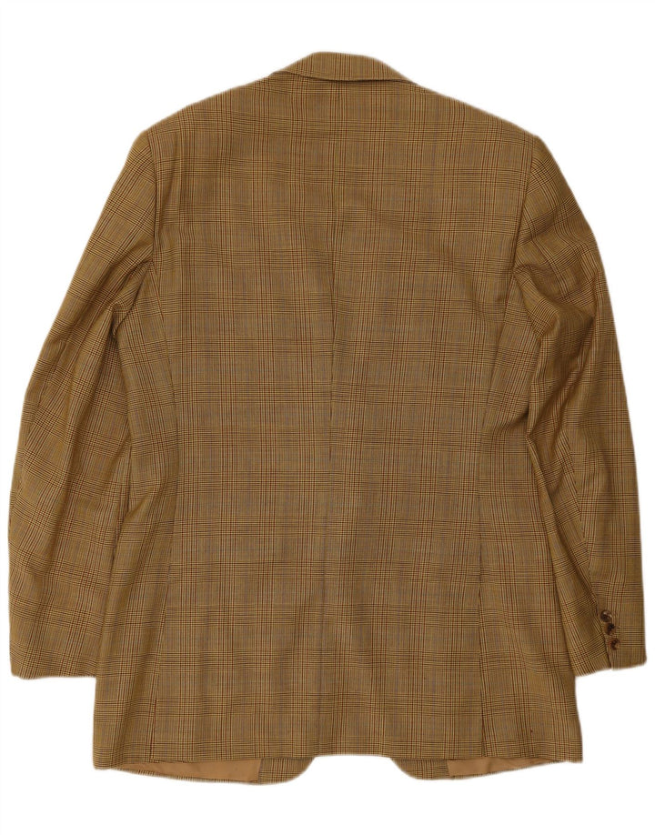 Gieves & Hawkes Herre 2-knaps blazerjakke UK 42 XL Brun Houndstooth Uld