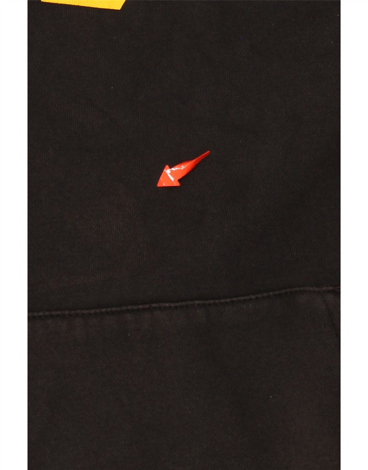 REEBOK Klassisk grafisk hættetrøje til mænd Small Black Colourblock Bomuld