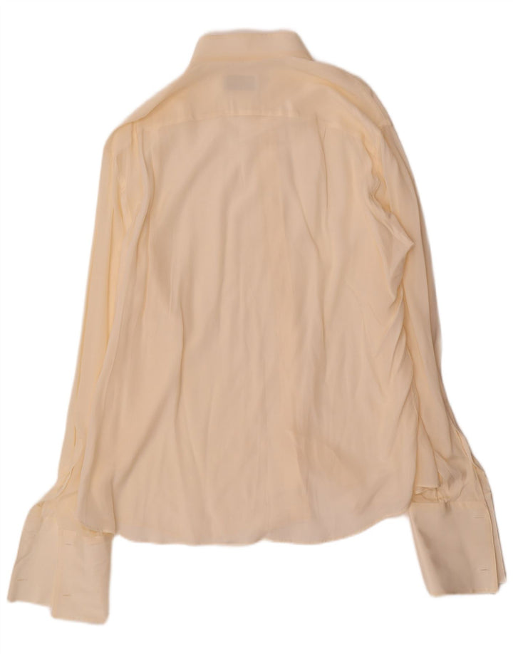 Pancaldi & B Herre Formel Skjorte Størrelse 43 17 XL Beige Silke