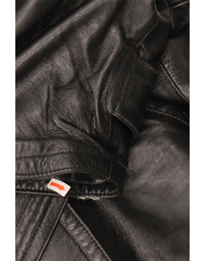 LAVORAZIONE ARTIGIANA Damefrakke UK 12 Medium Sort Læder