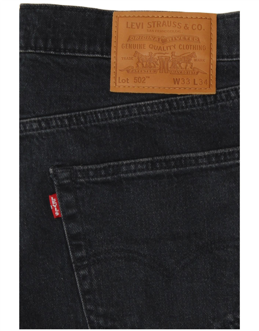 Levi's Herre 502 tilspidsede jeans W33 L31 Marineblå bomuld