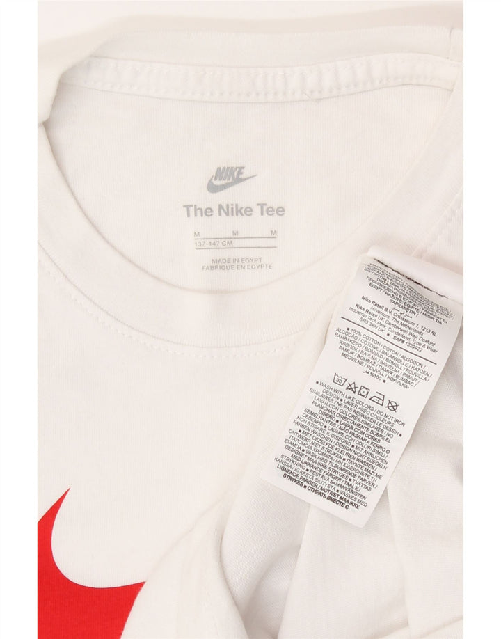 Nike drenge grafisk t-shirt top 10-11 år medium hvid bomuld