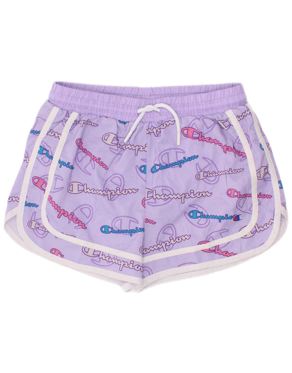 Champion piger grafiske sportsshorts 10-11 år lilla polyester