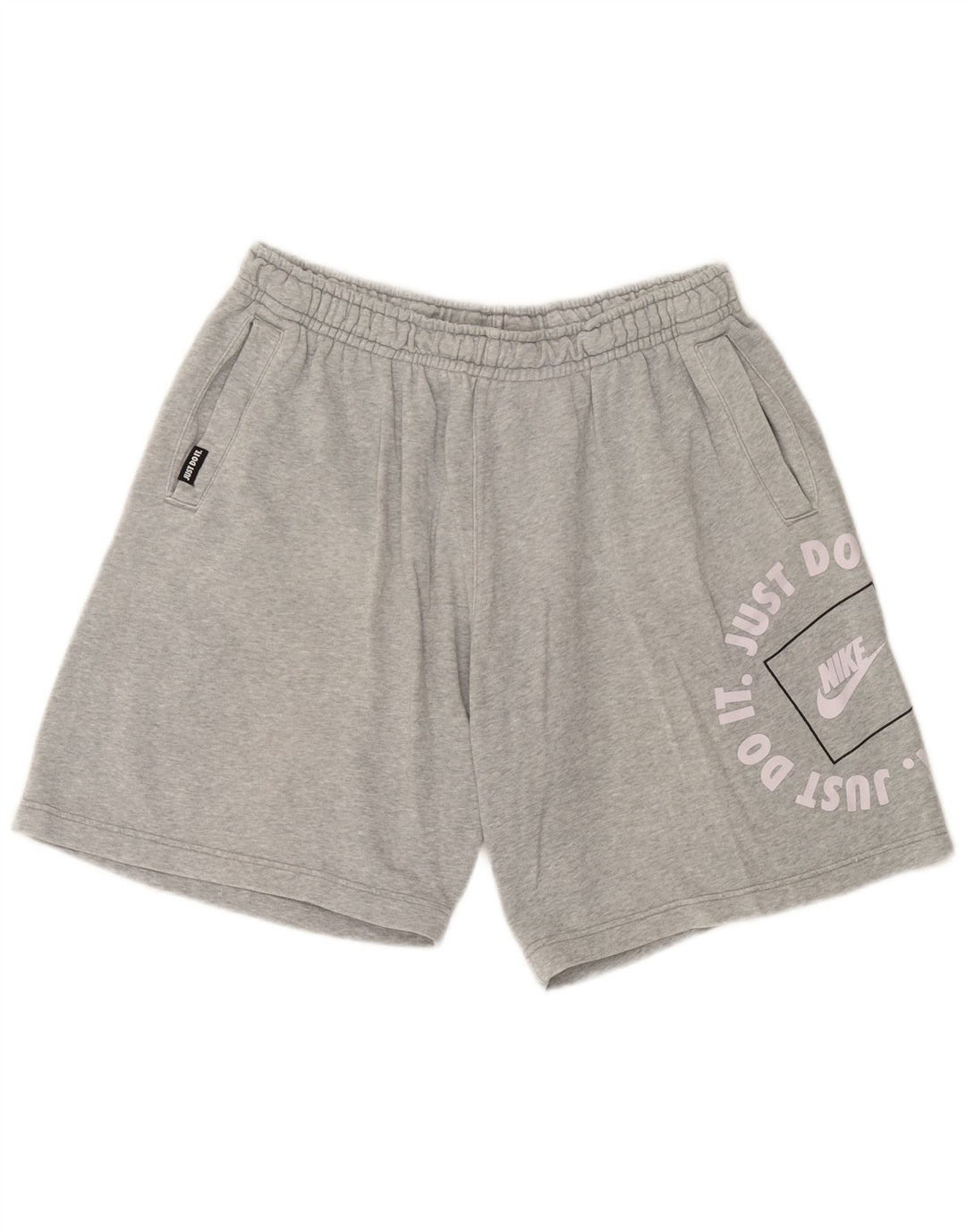 Nike grafiske sportsshorts til mænd, store grå flækkede bomuld