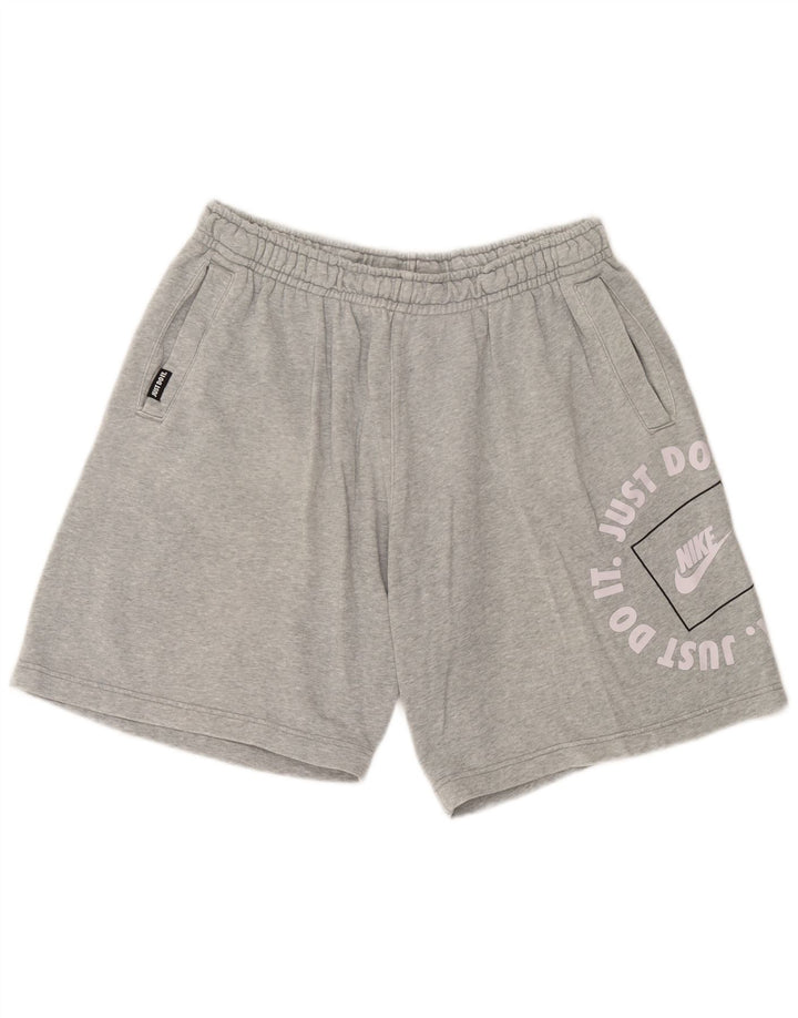 Nike grafiske sportsshorts til mænd, store grå flækkede bomuld