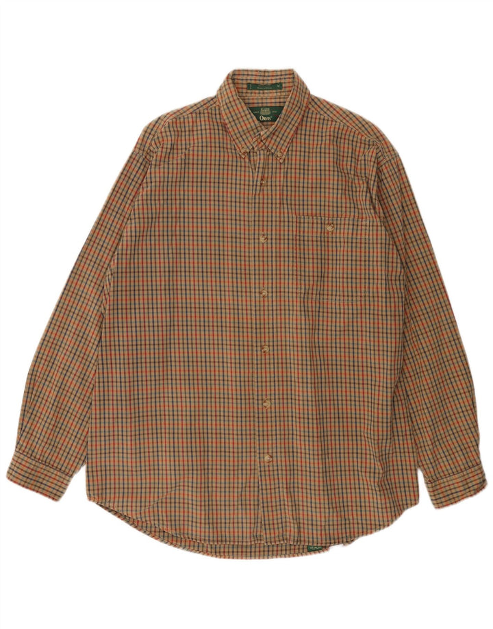 Orvis Herreskjorte Medium Khaki Gingham Cotton