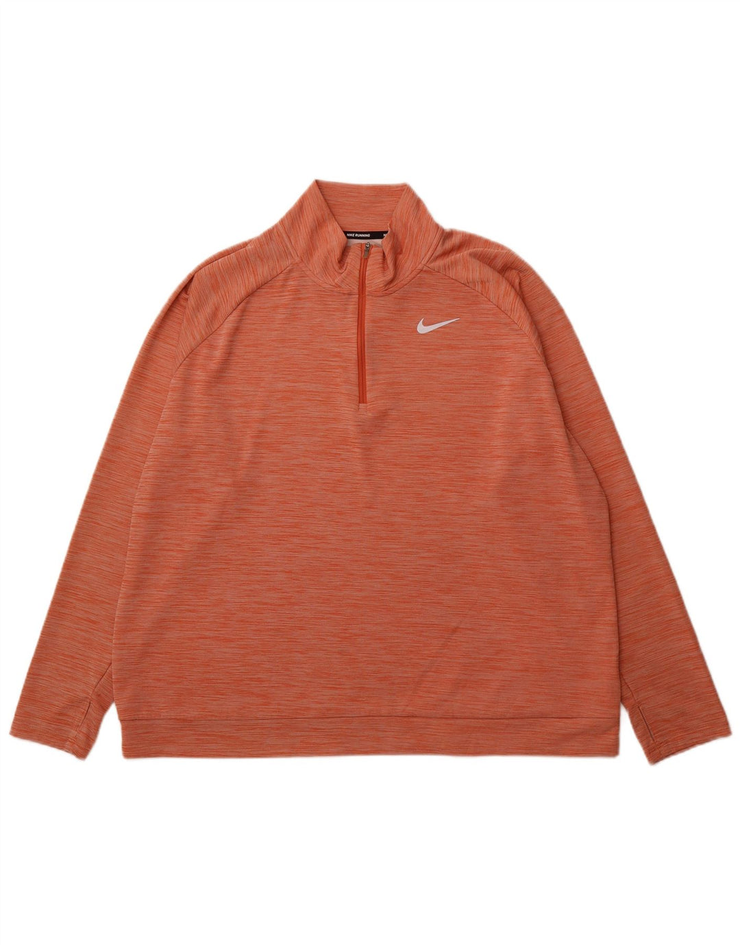 NIKE Womens Dri Fit Pullover Tracksuit Top UK 20 2XL Orange Flecked