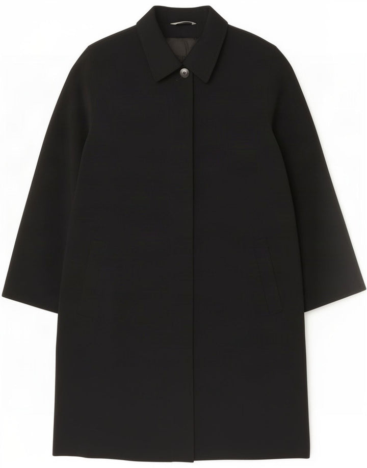 Marks & Spencer Dame Standard Fit Overfrakke UK 16 Large Black Polyester