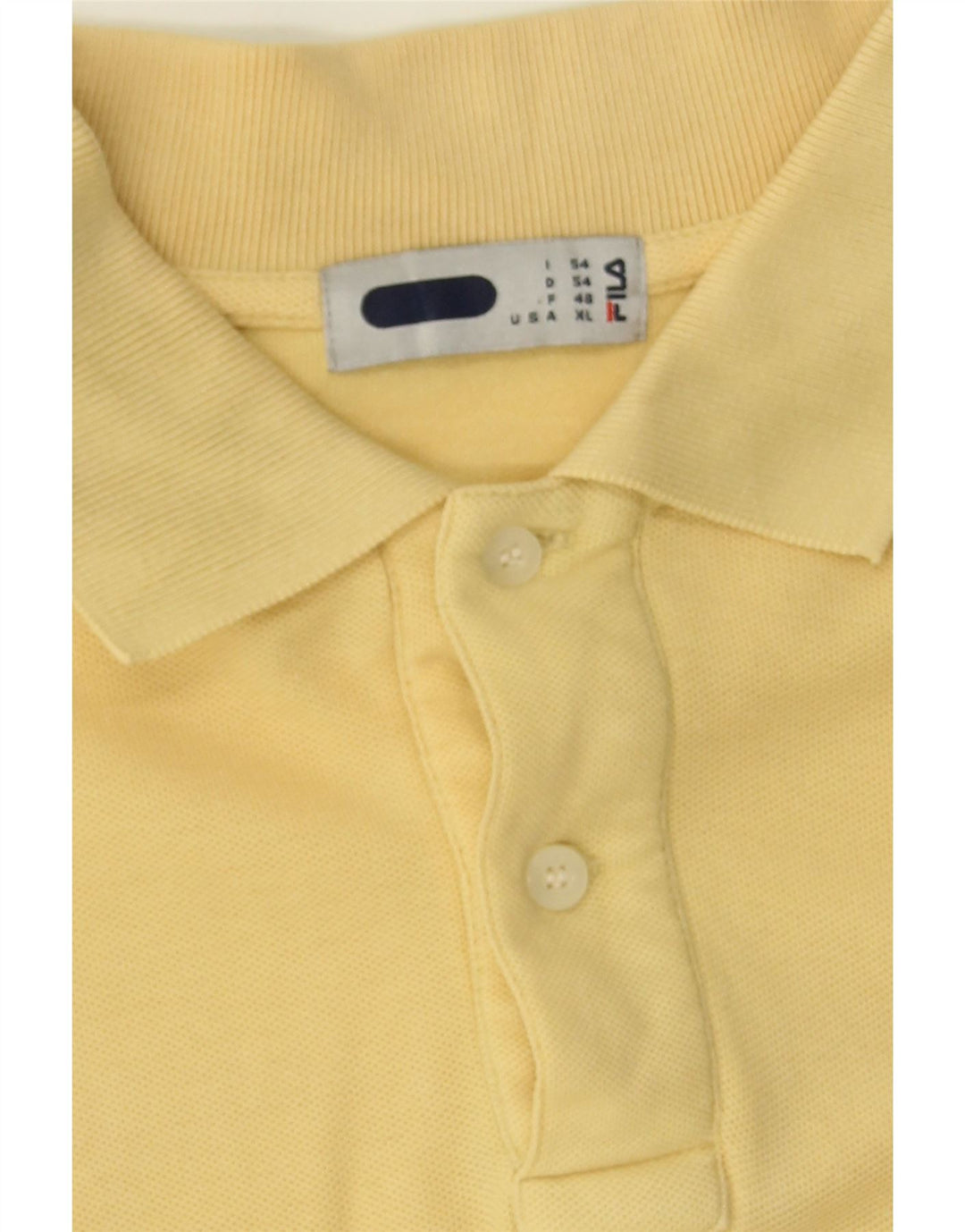FILA Mens Polo Shirt IT 54 XL Yellow Cotton Vintage Fila and Second-Hand Fila from Messina Hembry 