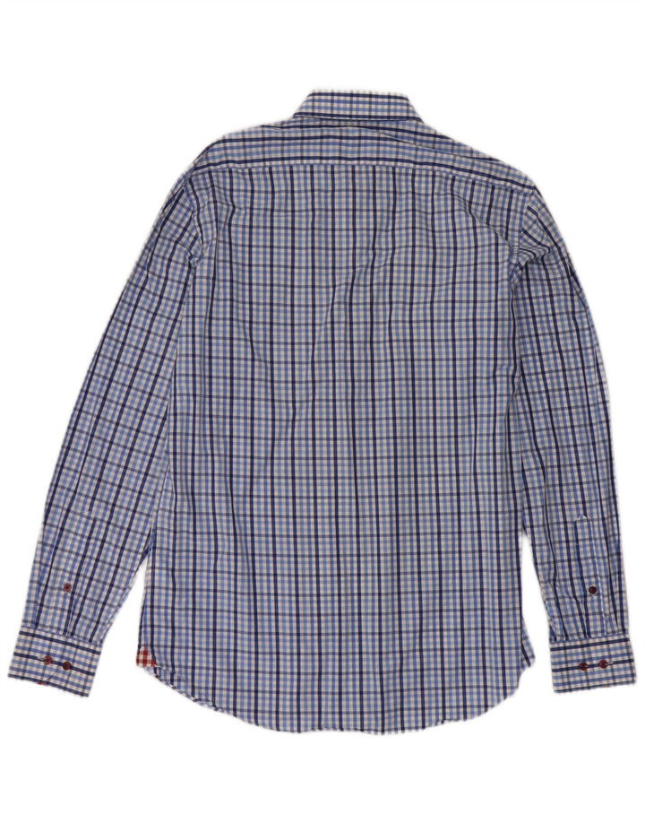 Tommy Hilfiger Herreskjorte Størrelse 39 15 1/2 Mellemblå ternet bomuld