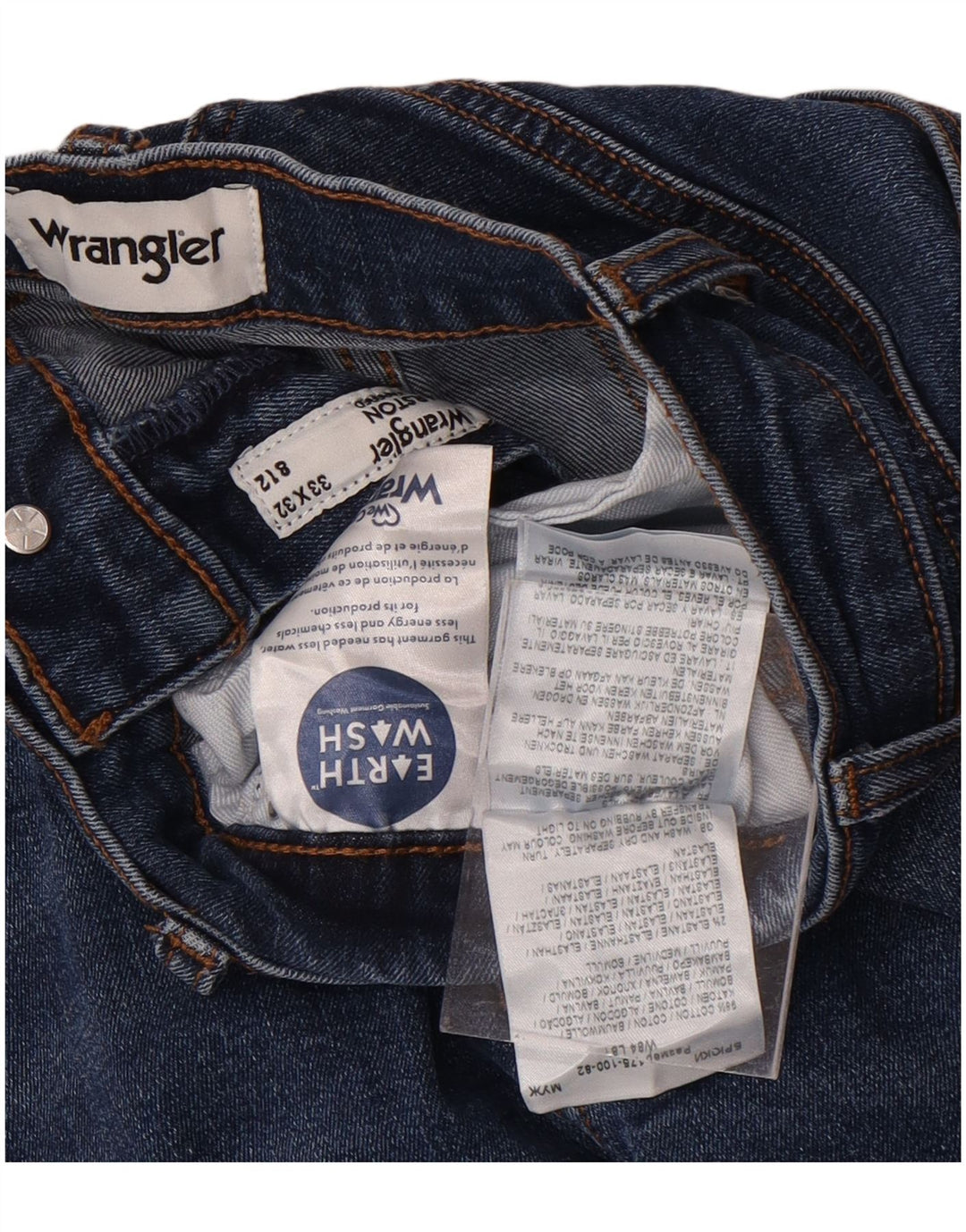 Wrangler Herre Larston Slim Jeans W33 L32 Blå Bomuld