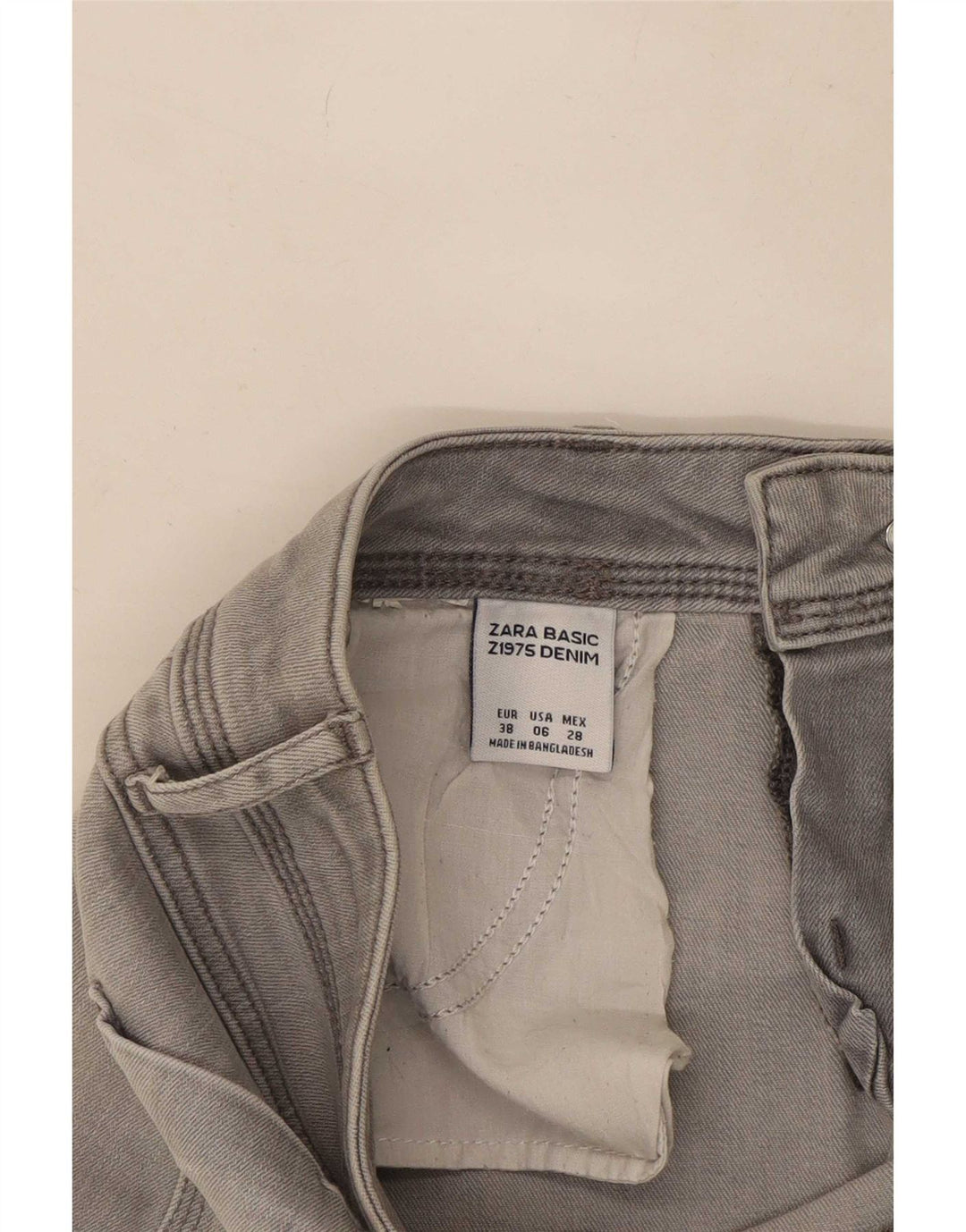 Zara Womens Cropped Jeans EU 38 Small W28 L24 Grå