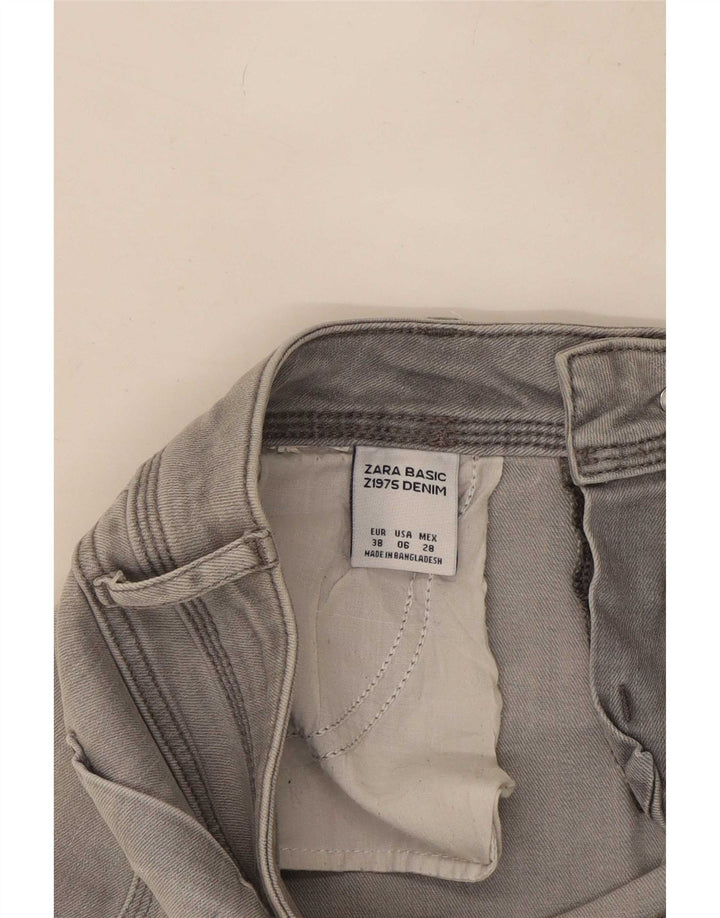 Zara Womens Cropped Jeans EU 38 Small W28 L24 Grå