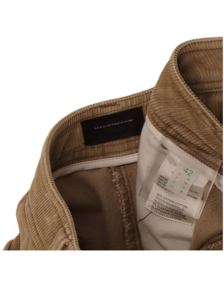Sergio Tacchini Dame Bootcut Corduroy Bukser IT 42 Medium W32 L26 Beige