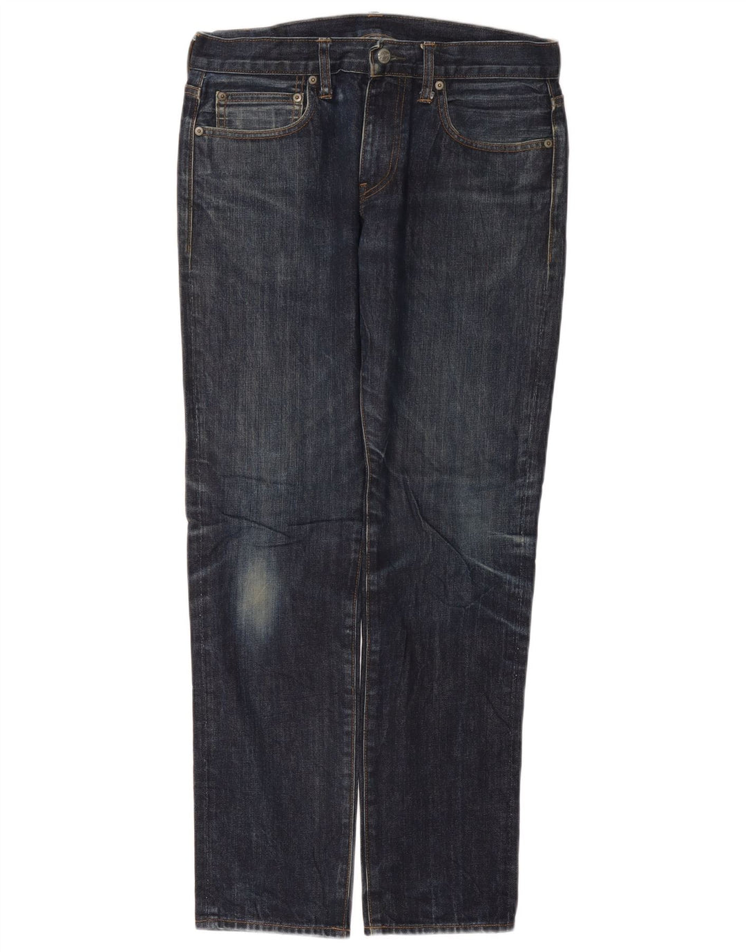 J. CREW Herre 770 lige jeans W34 L30 Marineblå