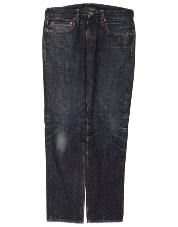 J. CREW Herre 770 lige jeans W34 L30 Marineblå