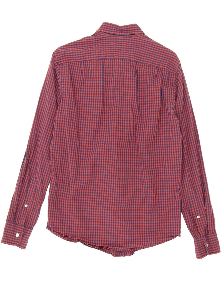 J. CREW Mens Slim Shirt Small Red Check Cotton Vintage J. Crew and Second-Hand J. Crew from Messina Hembry 