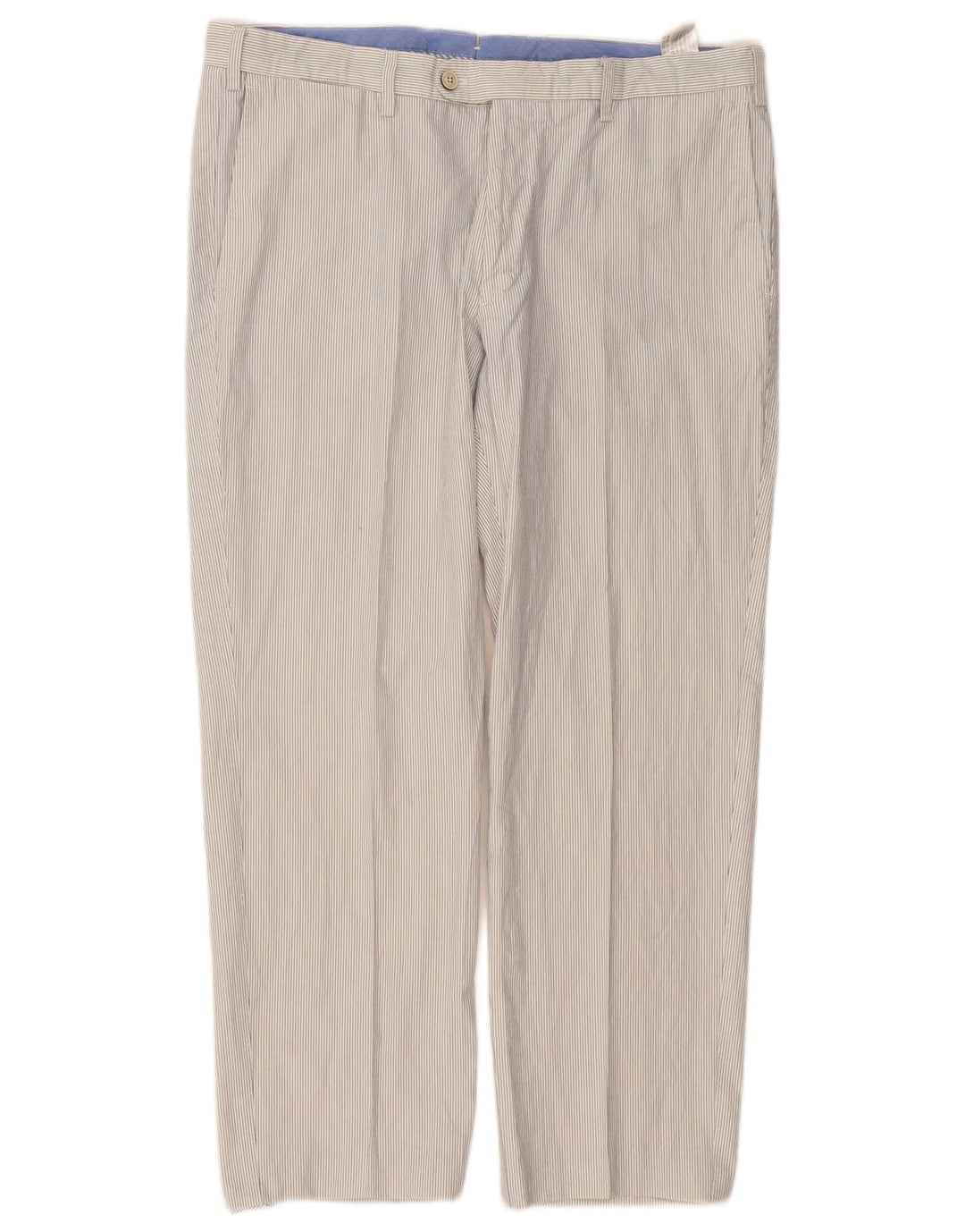 MASSIMO DUTTI Lige jakkesæt til mænd EU 46 XL W36 L27 Hvidstribet