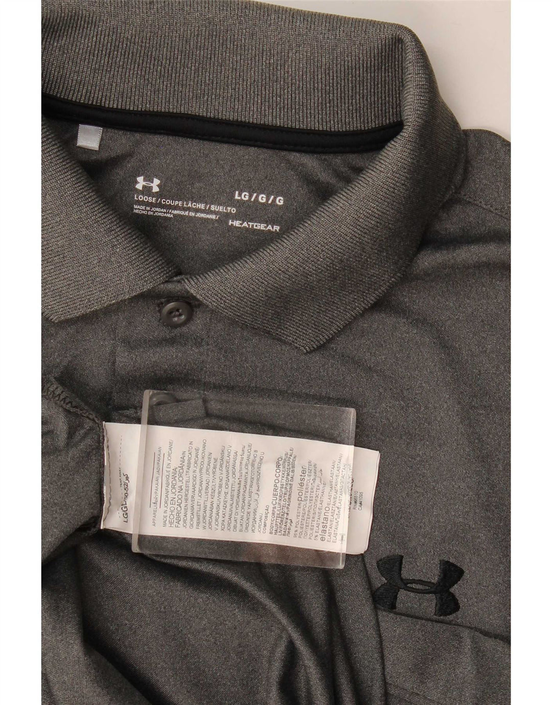 Under Armour Herre Heat Gear Polo Shirt Large Grå Polyester