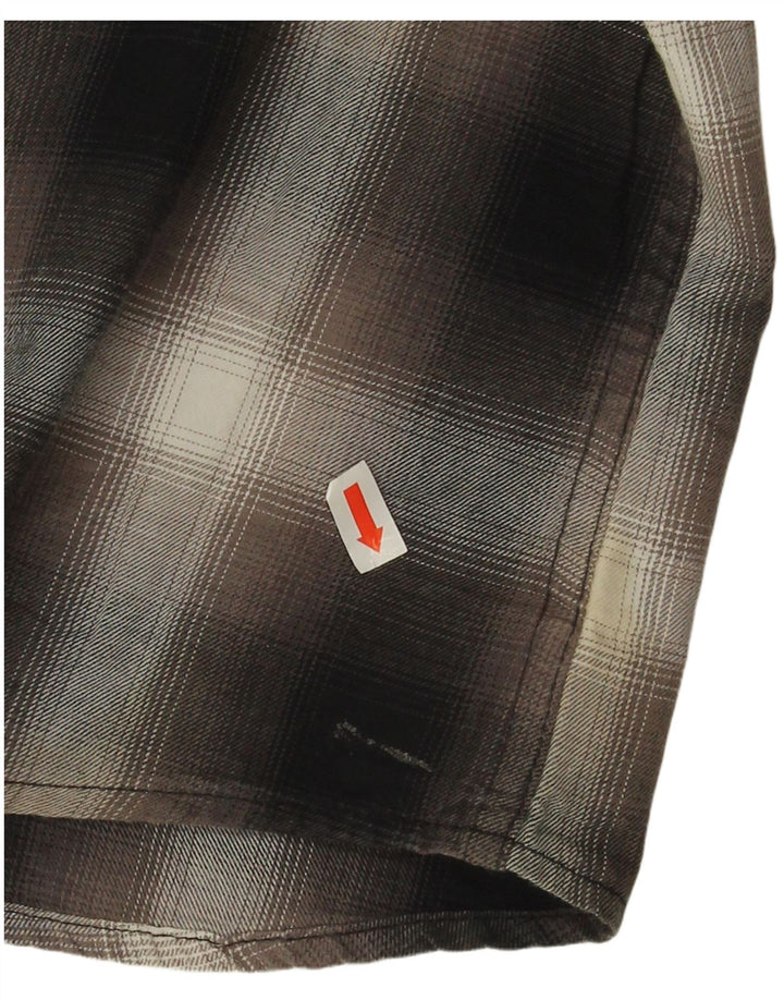 Wrangler Slim Skjorte til mænd Stor sort plaid bomuld